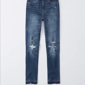 Abercrombie skinny ankle jeans, distressed